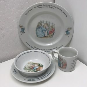 NWOT - Peter Rabbit Wedgwood 4pc China Set